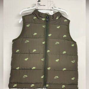 NWT Nike Kids Green Puffer Vest 2T